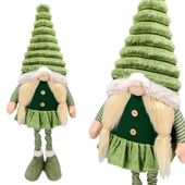 skrzat krasnal gnom mikołaj świąteczny 75cm teleskopowy dekoracja jumihome