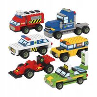 Klocki Konstrukcyjne Kreatywne Duże Samochody Straż Policja Truck Zestaw