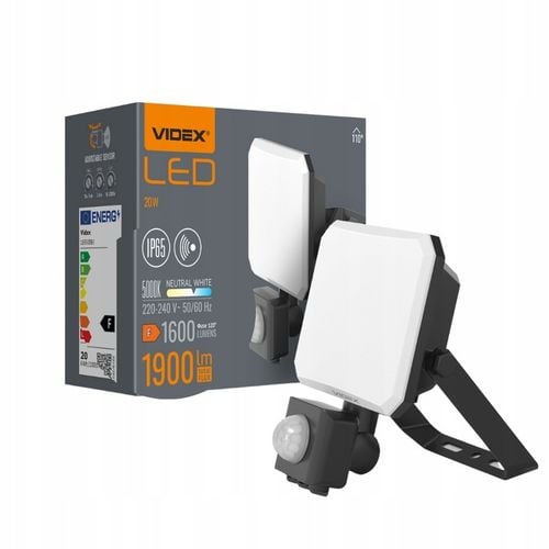 Lampa z Czujnikiem Ruchu Naświetlacz Halogen LED Videx 2850lm 30W IP65 na Arena.pl