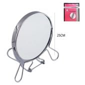 lusterko metalowe  dwustronne średnica 25cm