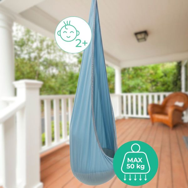 huśtawka kokon błękitny zdjęcie 4