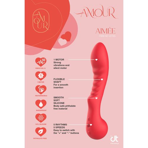 Klasyczny wibrator Dream Toys Amour Flexible G-Spot Czerwony na Arena.pl