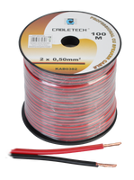 KAB0382 Kabel głośnikowy 0,5mm czarno-czerwony