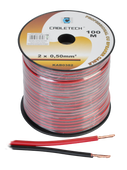 KAB0382 Kabel głośnikowy 0,5mm czarno-czerwony