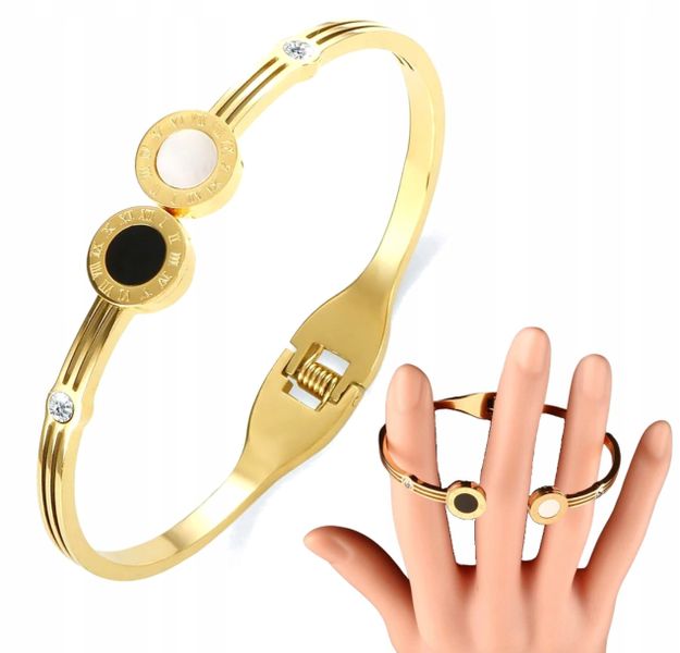 Bransoletka Złota Stal Chirurgiczna 18K zdjęcie 1