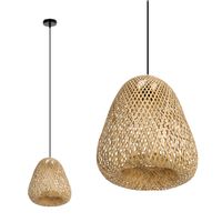 Lampa boho BEIRUT wisząca E27 lampa sufitowa BAMBUS pleciona na E27
