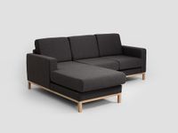 Sofa SCANDIC 2 os. z szezlongiem L - karbon(et95), naturalny, narożnik