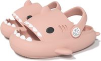 Klapki dziecięce rekin na basen plażę różowe antypoślizgowe EVA 28/29