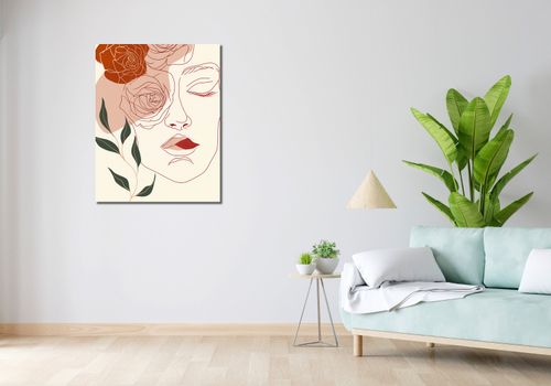 Obraz 70x90cm Beż i Twarz na Arena.pl