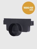 odwodnienie liniowe 1000*63 zaślepka lewa - odpływ - mx 01708