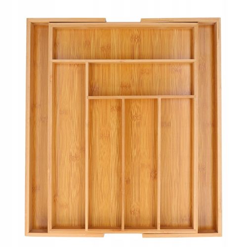 WKŁAD DO SZUFLADY na sztućce bambusowy rozsuwany regulowany organizer 52x43 na Arena.pl