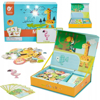MAGNETYCZNA UKŁADANKA TABLICA ZWIERZĘTA PUZZLE PAMIĘĆ PREZENT