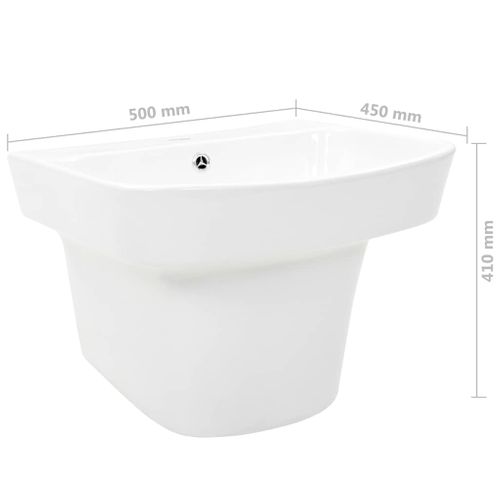 Umywalka ścienna ceramiczna biała 500x450x410mm na Arena.pl