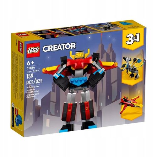 LEGO 3 w 1 - Super Robot, Samolot lub Smok (31124) na Arena.pl