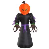 Dmuchana ozdoba na HALLOWEEN oświetlenie LED duch dynia 210 cm zombie