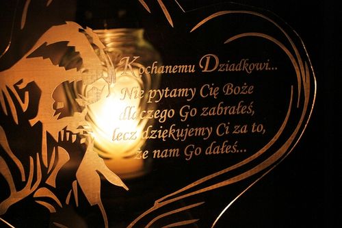 STATUETKA PODSTAWKA POD ZNICZ na grób + grawer XL na Arena.pl