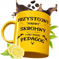 Złoty Kubek Premium Dla Pedagoga Na Prezent Z Nadrukiem Ze Zdjęciem