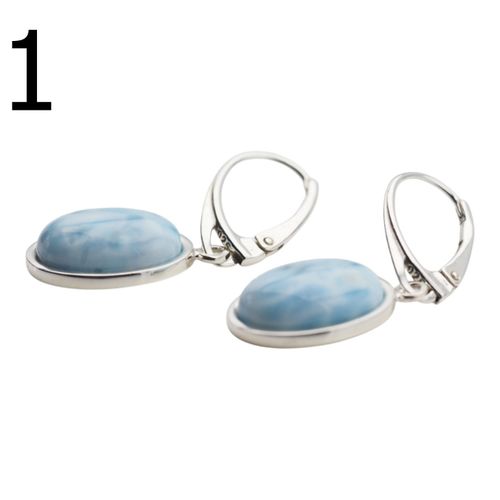 Kolczyki - Larimar owal i srebro 1 na Arena.pl