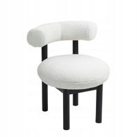 Krzesło nowoczesne do jadalni boucle PACIS ecru 59,5x65,5x75,5 HOMLA