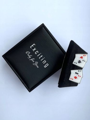 Spinki do mankietów EXC Poker Karty do Gry Kareta 4 Asy 2 Pary dla Szulera na Arena.pl