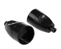 gniazdo pojedyncze 16a 250v rozbieralne b/u czarne - vt-302-0110