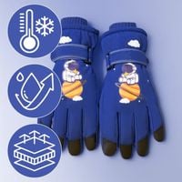 Rękawice Ciepłe Narciarskie Dla Dzieci Grube Zimowe Rękawiczki Kosmos Niebi