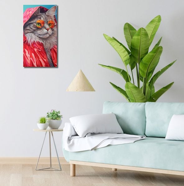 Obraz 30x60cm Kot w Stylu zdjęcie 2