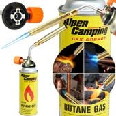 PALNIK GAZOWY MOSIĘŻNY PROFESJONALNY DO GAZU + 2 KARTUSZE ALPEN ZESTAW