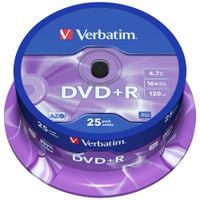 verbatim płyta dvd-r 4.7gb 16x azo       srebrny/matt silver 25szt 43500