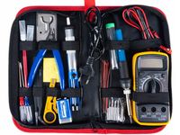 ZESTAW NARZĘDZI ELEKTRYCZNYCH LUTOWNICA MULTIMETR