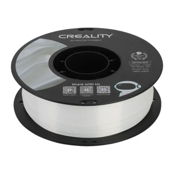 filament cr-silk pla creality (biały) zdjęcie 3