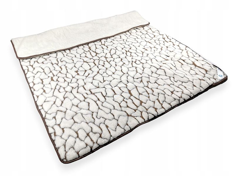 KOŁDRA WEŁNIANA 180x200 KASZMIR GIULIA WOOLMARK KK3 ECRU INDYGOSKLEP zdjęcie 3