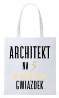 Dla Architekta Na Prezent Torba Eco Biała Shopper Z Nadrukiem Ze Zdjęciem