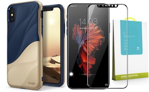 ETUI IPHONE X 10 RINGKE WAVE + SZKŁO BENKS 3D na Arena.pl