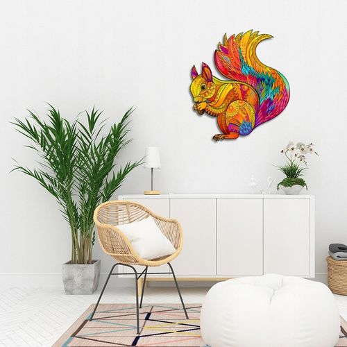 Puzzle Drewniane Premium 3D Układanka dla dorosłych Wiewiórka XL Zwierzęta na Arena.pl