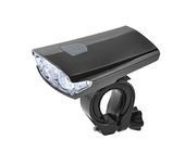 Lampka do roweru przednia czarna - 2 super white LED - USB