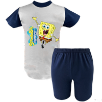 Krótka Piżama dziecięca SpongeBob Kanciastoporty