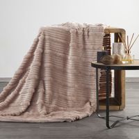 Koc pudrowy 200x220 NINA flanelowy miękki ciepły i puszysty efekt 3D