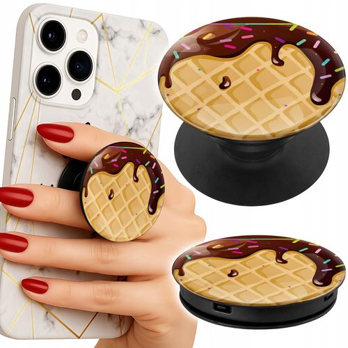 Uchwyt do telefonu Popsocket na palce/stojak Z MOTYWEM WAFLA Z POLEWĄ na Arena.pl