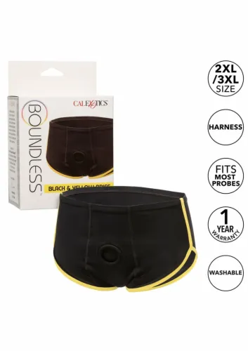 calexotics boundless brief czarno-żołte - komfortowy pas intymny m na Arena.pl