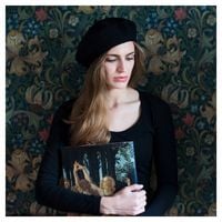 Beret Francuski Damski z Antenką Wełniany CZARNY Klasyczny Zimowy Stylowy