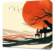 Obraz 50x50cm Pianistka