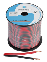KAB0389 Kabel glosnikowy CCA 0.50mm czarno-czerwo
