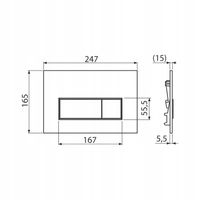 Przycisk spłukujący do WC Alcadrain/Alcaplast / Delfin M578 czarny-mat THIN