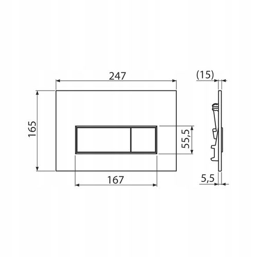 Przycisk spłukujący do WC Alcadrain/Alcaplast / Delfin M578 czarny-mat THIN na Arena.pl