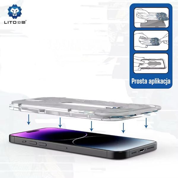Szkło hartowane LITO D+ PRO do iPhone 15 Pro - HD CLEAR zdjęcie 2
