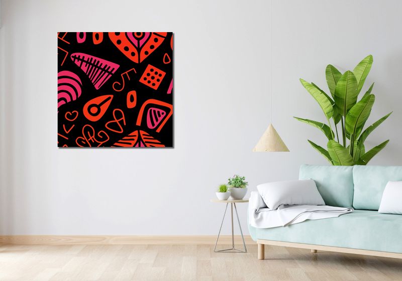 Obraz 90x90cm Rytm Wzorów zdjęcie 2