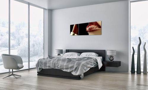 Obraz Na Płótnie - Kobieta Usta  - 120X40 Cm - Ca120X40-0414 na Arena.pl