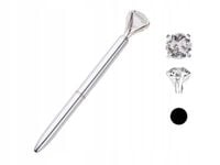 długopis DIAMENT srebrny klejnot kamień brylant