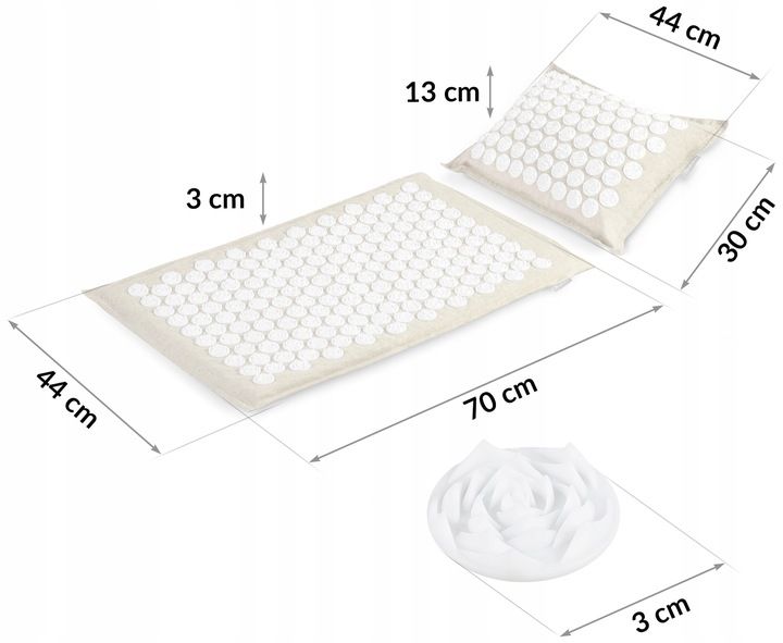 MATA DO AKUPRESURY Z KOLCAMI + PODUSZKA + TORBA zdjęcie 3